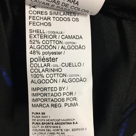 PUMA MAPF1 AOP Mens Medium Polo Shirt Short Sleeve Black Mercedes Benz Print NWT - Picture 9 of 16